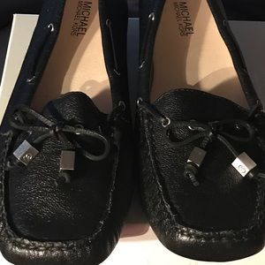 Michael Kors Black Leather Loafers